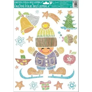 Okenní dekorace Anděl Fólie okenní veselé obrázky z linek 448 , 42x30cm Typ: 3