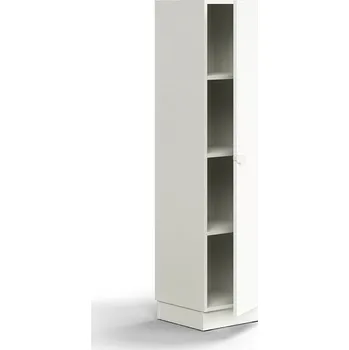 Policová skříň Policová skříň QBUS, 3 police, sokl, úchytka, 1636x400x420 mm, bílá