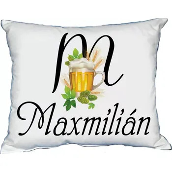 Dekorativní polštářek Polštář s pánským jménem MAXMILIÁN (polštář se jménem MAXMILIÁN)