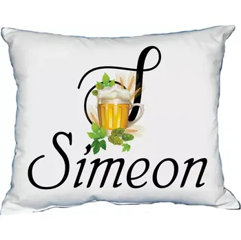 Dekorativní polštářek Polštář s pánským jménem SIMEON (polštář se jménem SIMEON)