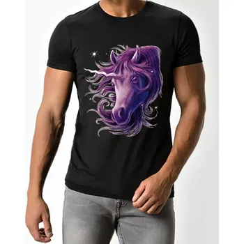 Pánské tričko Tričko s jednorožcem , jednorožec L (Trička Moon River)