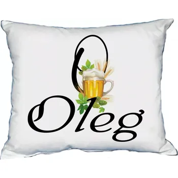 Dekorativní polštářek Polštář s pánským jménem OLEG (polštář se jménem OLEG)