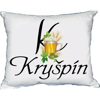 Dekorativní polštářek Moon River KRYŠPÍN polštář s pánským jménem velikost 30x40 cm