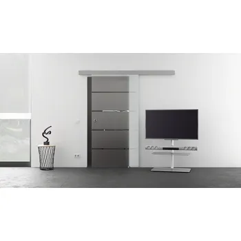 Interiérové dveře Skleněné posuvné dveře 4 pruhy 775x2050