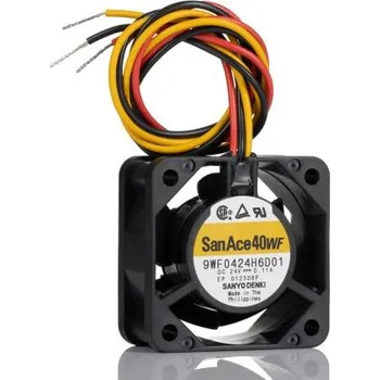 PC ventilátor Sanyo DenkiAxiální ventilátor 24 V DC DC, průtok vzduchu: 15.6m³/h 2.64W110mA, 40 x 40 x 20mm