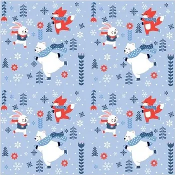 Papírový ubrousek Papírové ubrousky 33x33cm 3vrstvé zimní radovánky 20ks