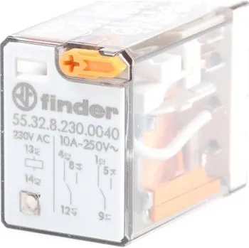 Stykač Výkonové relé DPDT zásuvné 230V ac 55 Series