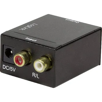 Redukce LogiLink CA0102 Toslink / cinch audio adaptér černá