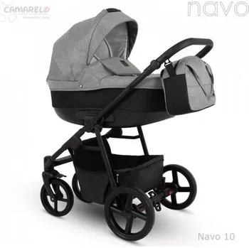 Kočárek Dětský kočárek Camarelo Navo - 10 Šedá žíhaná