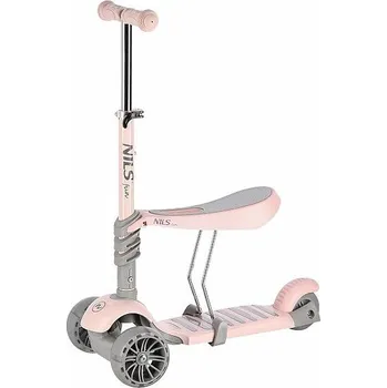 Koloběžka Dětská koloběžka NILS Fun HLB808 2v1 růžová