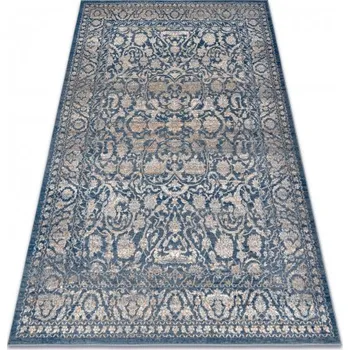 Koberec Makro Abra Vlněný kusový koberec NAIN 7557/51644 Klasický béžový modrý Rozměr: 80x150 cm