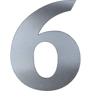 Domovní cedule Domovní číslo popisné 120mm Nerez - č.6 Nerez
