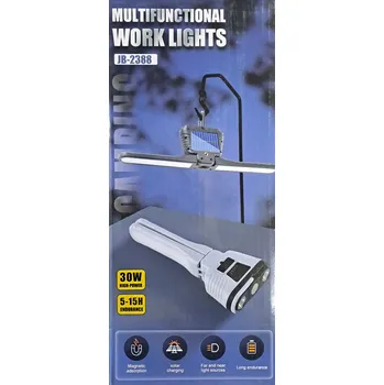 Pracovní světlo Multifunkční pracovní světlo s powerbankou a solárním panelem