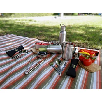 BasicNature Sada brček z nerezové oceli 4 kusy