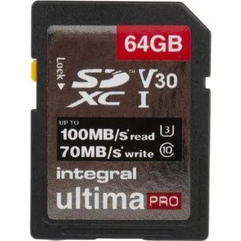 Paměťová karta Karta SD SDXC 64 GB XC Integral Memory, řada: ultimaPRO -25 → plus 70°C