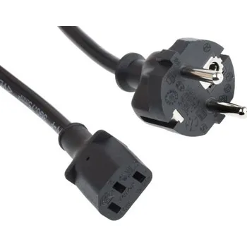 Napájecí kabel Napájecí kabel 1m, Černá, A: IEC C13, B: CEE 7/7, 10 A, 16 A, 300 V RS PRO 3 x 0,75 mm²