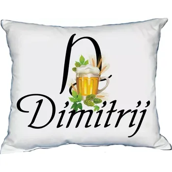 Dekorativní polštářek Moon River DIMITRIJ polštář s pánským jménem velikost 30x40 cm (polštářek pánské jméno )