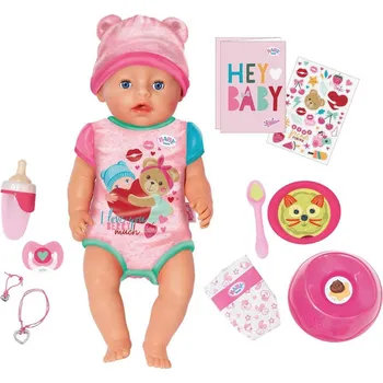 Panenka ZAPF BABY BORN Panenka miminko Emma 43cm pije čůrá set s doplňky | 19