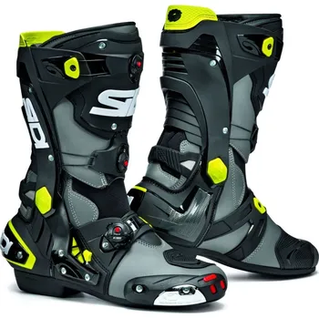 Moto obuv REX grey/black/yellow fluo 45