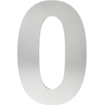 číslo "0" 155mm nerez Nerez