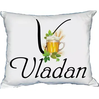 Dekorativní polštářek Polštář s pánským jménem VLADAN (polštář se jménem VLADAN)