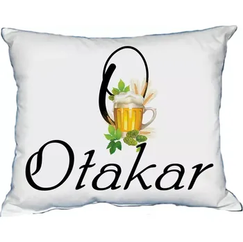 Dekorativní polštářek Polštář s pánským jménem OTAKAR (polštář se jménem OTAKAR)