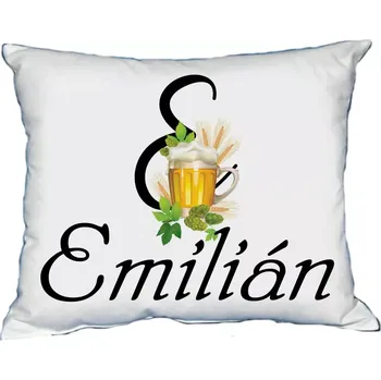 Dekorativní polštářek Moon River EMILIÁN polštář s pánským jménem velikost 30x40 cm (polštářek pánské jméno )