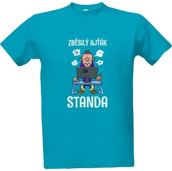 Pánská móda Tričko s potiskem Zběsilý ajťák ... pánské