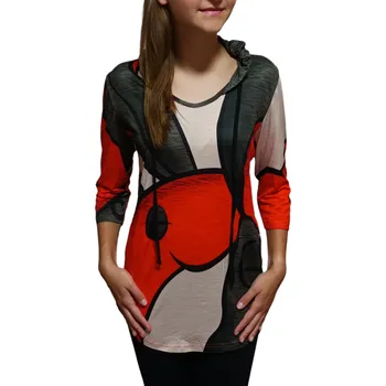 Dámská halenka Delší halenka (tunika) Kepa style s kapucí velikosti Kepa: 50