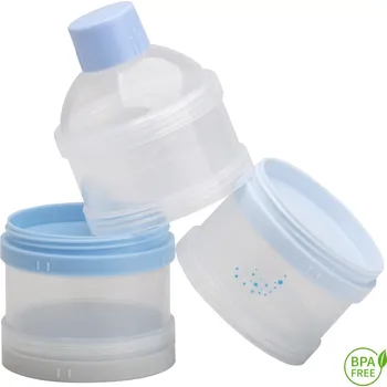 úložný prostor na hračky CMP Paris Zásobník na umělé mléko, 3 stohovatelné dózy, modrá