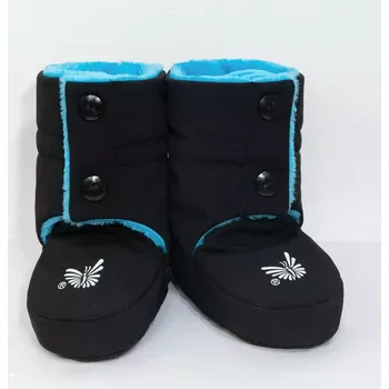 ESITO Softshellové capáčky Wintry černá/tyrkysová velikost 3 - délka stélky 13 cm