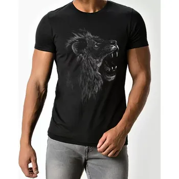 Pánské tričko Tričko se lvem , lev , lví hlava M (Trička Moon River)