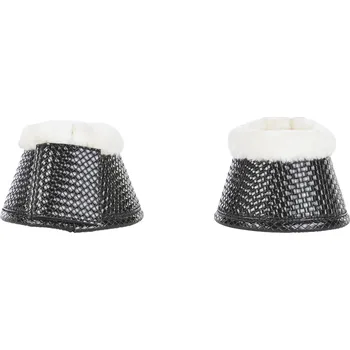 Koňské kamaše BUSSE Zvony Braided-Plush BUSSE, s beránkem, pár, černé L