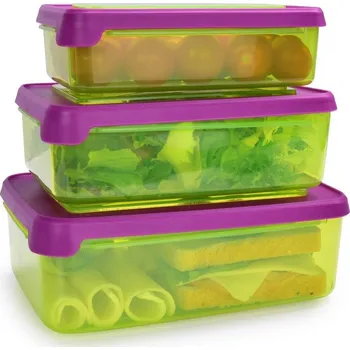 Jídlonosič Sada tří boxů se silikonovým těsněním, 400 + 700 + 1100 ml