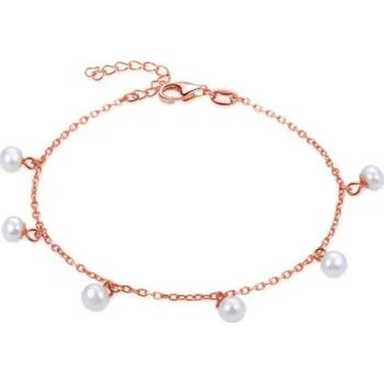 Náramek Rosegold stříbrný náramek s říčními perličkami