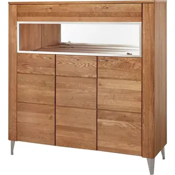 Knihovna Vitrína dub medový LATINA 48