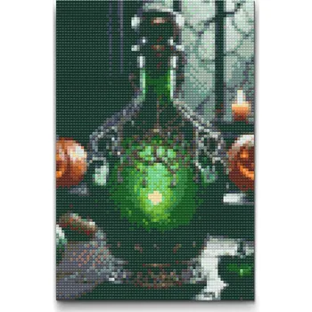 Diamantové malování Diamantové malování - Lektvar zla Velikost: 20x30cm, Rámování: Pouze srolované plátno, Diamanty: Kulaté