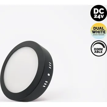 Nástěnné svítidlo Kama Lights Přisazený LED panel 24V Dual White PLP170R 12W, černá