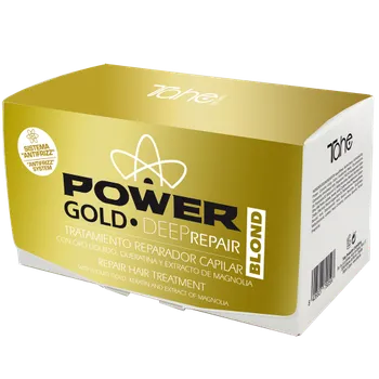 Vlasová regenerace TAHE Anti-frizz GOLD POWER DEEP REPAIR pro blond vlasy (ampule 6x10 ml)