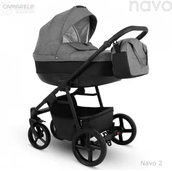 Kočárek Dětský kočárek Camarelo Navo -2 Tmavá šedá