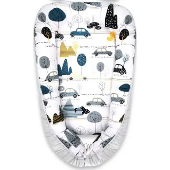 Hnízdečko pro miminko Mamido Hnízdečko pro miminko MimiNu šedé s květinami