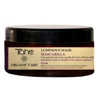 Vlasová regenerace TAHE Přírodní maska Organic Iluminous pro odstranění žlutého odstínu (300 ml