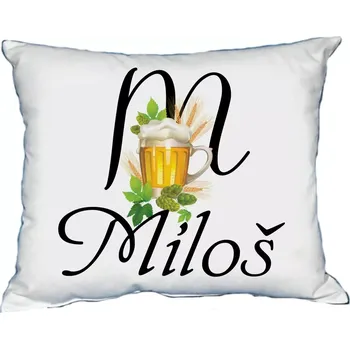 Dekorativní polštářek Moon River MILOŠ polštář s pánským jménem velikost 30x40 cm