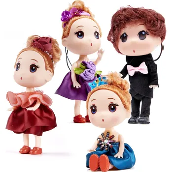 Panenka Malé panenky 3 dívky + 1 chlapec sada 4ks - 12 cm