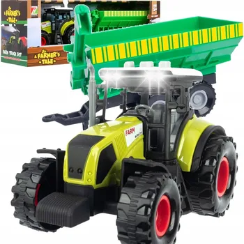 autíčko Traktor s přívěsem Farma Světlo LED Zvuky Zemědělské vozidlo