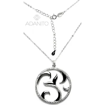 Náhrdelník Stříbrný náhrdelník ploutev se zirkony