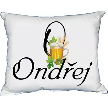 Dekorativní polštářek Polštář s pánským jménem ONDŘEJ (polštář se jménem ONDŘEJ)