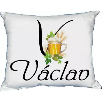 Dekorativní polštářek Polštář s pánským jménem VÁCLAV (polštář se jménem VÁCLAV)