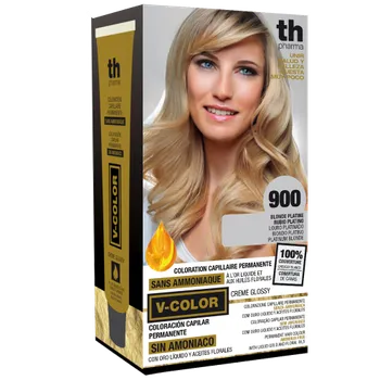 Barva na vlasy TH Pharma Barva na vlasy V-color č.900 (super platinum blond )- domácí sada+ šampon a maska zdarma