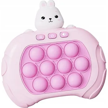 POP IT DOVEDNOSTNÍ HRA POP IT KRÁLÍK RŮŽOVÝ POPIT PUSH ANTISTRESOVÁ SENZORICKÁ